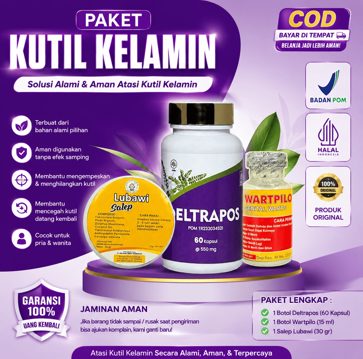 Paket Produk Herbal Kutil Kelamin